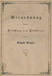 Verordnung über die Errichtung von Stiftbriefen in der Diözese Brixen